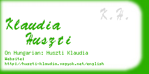 klaudia huszti business card